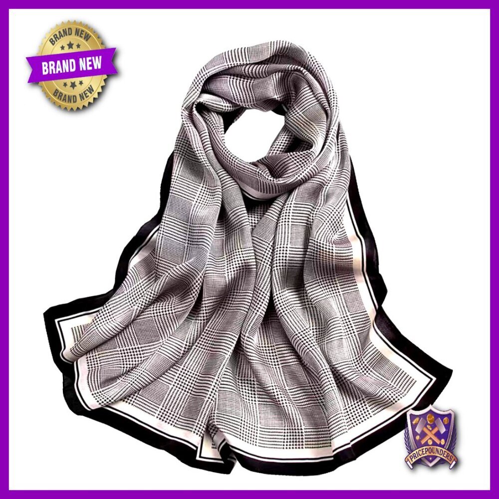 Large 100% Mulberry Silk Scarf Shawl Head Wrap Versatile Women's Accessory